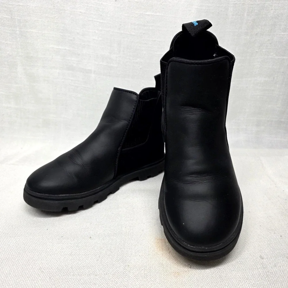 Native Kensington Treklite Boots‎ Kids C13 Black Chelsea Slip On Lug Sole Rugged